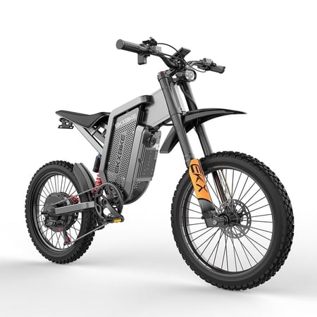 EKX X21 MAX 3000W (Peak 6000W) Electric Motorcycle Bike for Adults, 53MPH 60V 30AH Samsung Battery E-Bike , 70/100-19 Offroad Tire, 7 Speed Full Suspension Electric Bicycle UL2849