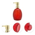 thumbnail image 5 of Unique Bargains 1 Pc Durable Pineapple-shaped Soap Dispenser 11.84oz Red Gold Tone, 5 of 6