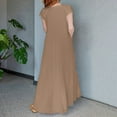 thumbnail image 6 of ZANZEA Womens Summer Short Sleeve V Neck Tiered A Line Long Dress Casual Loose Sundress, 6 of 6