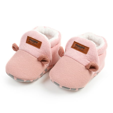 

First Walker Shoes For Baby Girl Boys Cute Ears Boots Infant Non-Slip Sole First Walker