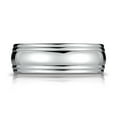 thumbnail image 3 of Benchmark� 7.5mm Comfort-fit High Polished Double Round Edge Carved Design Wedding Band Ring, 3 of 9