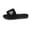 Black, variant on Women's Rhinestone Embellished Faux Fur Massage Slippers Open Toe Acupressure House Shoes For Home Spa Relaxation Black