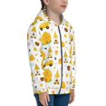 thumbnail image 5 of Naloa Gnomes Bees Teenage Zipper Hoodie, Long Sleeve Zip Up Hoodies Casual Jackets Tops for 7-12 Years-Small, 5 of 6
