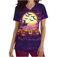thumbnail image 2 of HOMBOM V Neck Vintage T Shirts for Women Short Sleeve Comfy Fashion Basic Ladies Festive Tees Baggy Shirts,S, 2 of 7