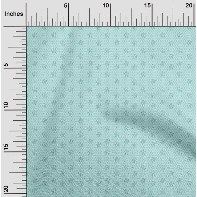 oneOone Viscose Chiffon Fabric Honeycomb & Dotted Floral Block Decor Fabric Printed BTY 42 Inch Wide