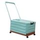 thumbnail image 2 of Contenedor de almacenamiento con ruedas y asa, carrito utilitario plegable, multiusos, caja de almacenamiento portátil de gran capacidad para Azul, 2 of 9