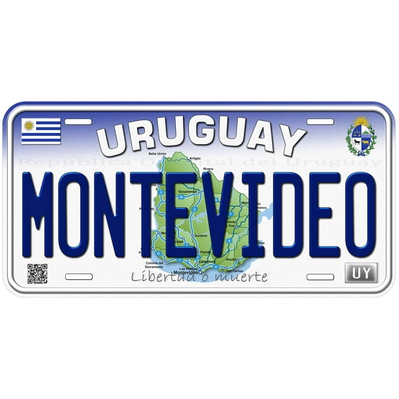 Uruguay Montevideo Custom Novelty Car License Plate