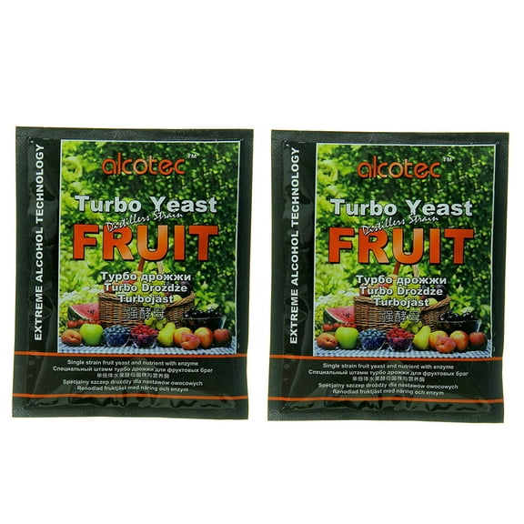 Alcotec Fruit Turbo Yeast  Distiller's Strain (Pack of 2)
