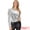 Silver, variant on Women's One Shoulder Puff Long Sleeve Shimmer Tops L Blue