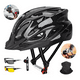 thumbnail image 1 of Casco De Bicicleta Unisex+luz De Bicicleta+2 Gafas+mascara Xtellar Negro M, 1 of 4