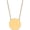 Yellow Gold, variant on 14K White Gold .027 Gauge Circular Engravable Disc 18 Necklace