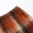 thumbnail image 5 of Womens Wool Plaid Mini Skirt Fall Winter High Waisted Bodycon Pencil Skirt, 5 of 6