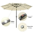thumbnail image 4 of Yescom Parasol de Patio 10 Pi 3 Niveaux avec LED Solaire, Manivelle, Bouton d'Inclinaison Extérieur, 4 of 11
