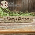 thumbnail image 4 of VHC Brands Stars & Stripes Wooden Sign 2.75x13, Independence Day Decor, Patriotic Text, Distressed Appearance Tropical Wood Sign, Rectangle Shape, Americana, Dark Creme, 4 of 6