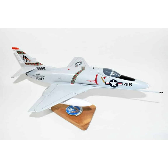 VA-46 Clansmen A-4E (1967) Model, 1/27th Scale, Mahogany, Navy
