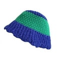 thumbnail image 5 of CoCopeanut Autumn Winter Knitted Bucket Hat Women's Patchwork Contrast Fisherman Hats Outdoor Female Foldable Basin Caps Gorros, 5 of 6
