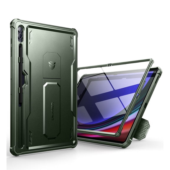 Dexnor Case for Samsung Galaxy Tab S10 Ultra (2024), S9 Ultra(2023), S8 Ultra(2022) 14.6 Inch, [Built in Screen Protector & Kickstand] with Pen Holder Heavy Duty Shockproof Protective Cover - Green