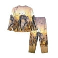 thumbnail image 2 of Disketp Pajamas Set Long Sleeve Sleepwear Womens Button Down Nightwear Pj Sets-Wildlife Protection, 2 of 9