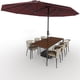 thumbnail image 1 of Qinaqin 15FT Patio Umbrella con Base cm de Profundidadouble-Sided Rectangular Outdoor Ideal para Backyard Garden Profundidadck Swimming Pool Anchoine Rojo, 1 of 5