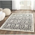thumbnail image 2 of Safavieh Cambridge Collection CAM123E Handmade Moroccan Geometric Black and Ivory Premium Wool Area Rug (5' x 8'), 2 of 4