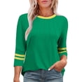 thumbnail image 2 of Ruimatai Women's Long Sleeve T-Shirt Round Neck Casual Comfortable Soft Stretch Basic Top Blouse Fashionable Fit for Everyday Wear, 2 of 5