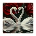 thumbnail image 4 of Acheng Swans Rose Romantic Square Tablecloth Waterproof 100% Polyester Fiber 40*40, 4 of 8