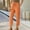 Orange, variant on Women's Linen Blend Straight Leg Casual Pants with Lace-Up Detail for Spring and Summer