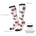 thumbnail image 5 of Picia Women Crew Soft Moisture-wicking Socks Red Wheeled Tractors Pattern Design Cotton Socks, One Size fit All, 5 of 9