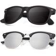 thumbnail image 1 of Polarized Sunglasses for Men and Women Semi-Rimless Frame Driving Sun glasses 100% UV Blocking, 1 of 7