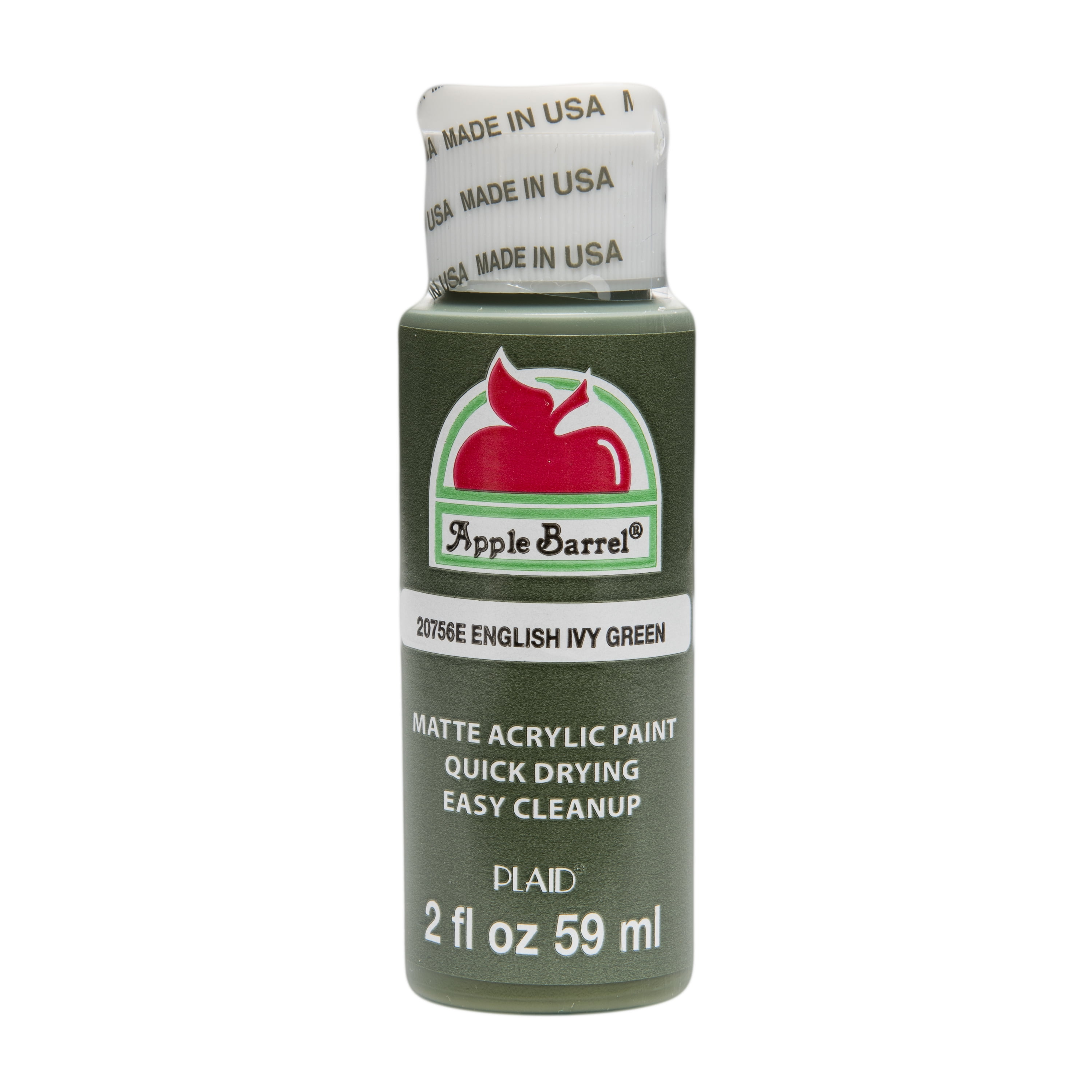 Apple Barrel Matte Finish English Ivy Green Acrylic Craft Paint, 2 Fl. Oz.