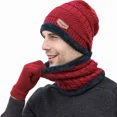 thumbnail image 1 of * 4 Conjunto Gorro Bufanda Guantes Frío Tejido Lana Unisex, 1 of 6