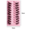 thumbnail image 2 of Pestañas postizas Pestañas medias naturales Pestañas cortas y tenues de visón sintético Pestañas postizas 10 pares, 2 of 5
