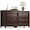 Brown, variant on SAZYY Dresser, Retro Chest of Drawers with Metal Handle, Double Wood Dresser for Bedroom, Living Room, Large Storage Cabinet, 14.2"D x 21.3"W x 32.8"H (4 Drawers) Brown