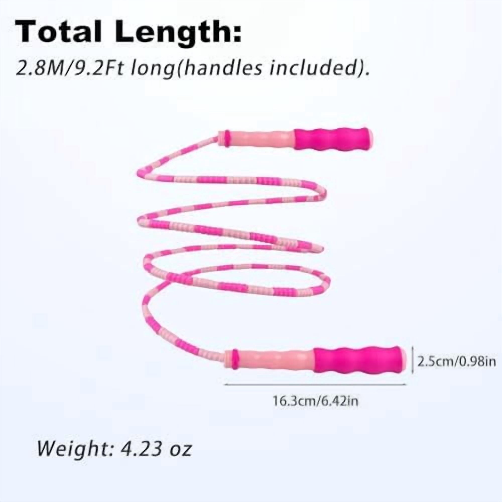 Voylla Soft Beaded Jump Ropes, Adjustable Length Skipping Rope, Tangle Free Segmented Jumping Rope for Kids and Adults Exercise, Fitness 9.2 Ft