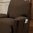 thumbnail image 4 of Stretch Sensations 4-Piece Stretch Newport Recliner Slipcover, Chocolate, 4 of 4