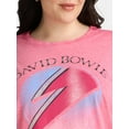 thumbnail image 4 of Terra & Sky Women's Plus Size David Bowie Bolt Graphic Tee, Sizes 0X-5X, 4 of 5
