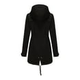 thumbnail image 3 of Skpblutn Women'S Jacket Coats Lightactive Outdoor Trench Windbreaker With Hood Lightweight Plus Size For Girls Black S, 3 of 9