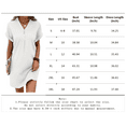 thumbnail image 2 of MORTTIC Women's V-Neck Short Sleeve Button T-Shirt Dress, Casual Loose Fit Ribbed Sundress, Solid Color Summer Mini Dress, M, 2 of 5