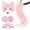 Pink%GC100, variant on SJLDQY Carnival Unisex Mens Womens Animal Dress Up Funny Mask With Gloves Accessories Outfits Party Stage Performance Clothes Set