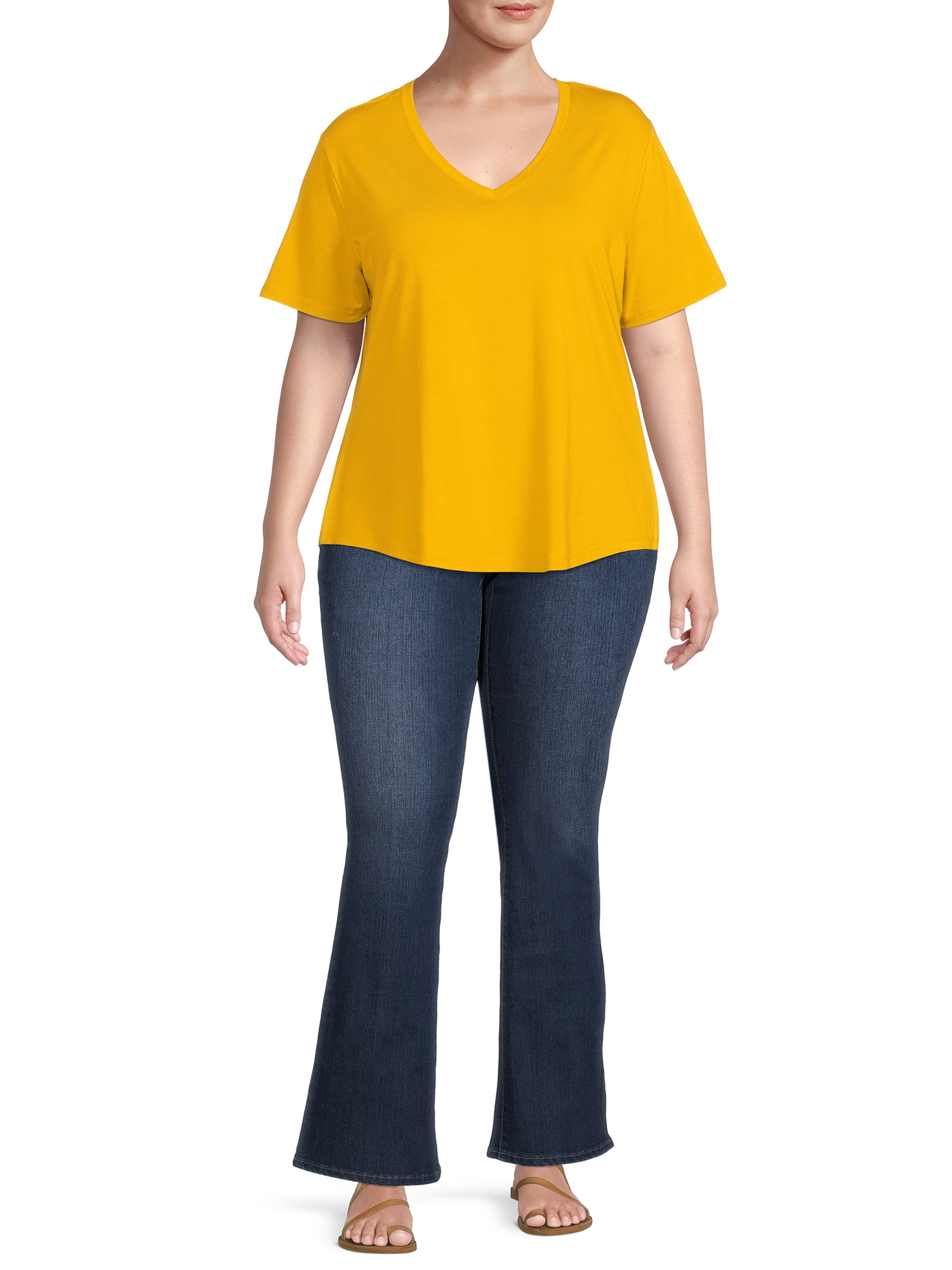Terra & Sky Women's Plus Size Bootcut Jeans - image 4 of 6