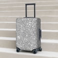 thumbnail image 2 of Lsque GlitterSilver Printed Luggage Cover, Travel Luggage Protector,Scratch and Dirt Resistant, Fits 18-32 Inch Luggage - X-Large, 2 of 9