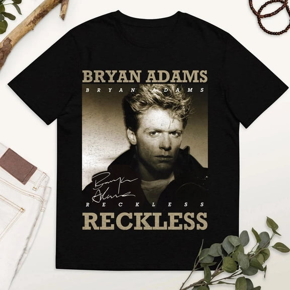Vtg Bryan Adams Short Sleeve Heavy Cotton Black All Size Unisex Shirt MM1055
