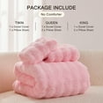 thumbnail image 2 of EMME Faux Fur Duvet Cover Twin-XL Size, 2 Pieces Ultra Soft Fluffy Comforter Cover, Cozy Warm for Winter, Luxury Shaggy Bubble Bedding Sets , 1 Duvet Cover & 1 Pillow Shams (Twin-XL,Pink), 2 of 6