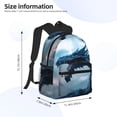 thumbnail image 2 of Disketp Blue Thunder Storm Dragon Mochila Ligera Clásica con Múltiples Bolsillos, Mochila Casual para Hombre y Mujer, Ideal para Escuela, Trabajo y Viajes, 2 of 6