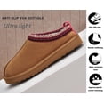 thumbnail image 4 of Zapatillas Meik Mangni con plataforma Mini-Botas de piel sintética para mujer, color caqui, 4 of 7