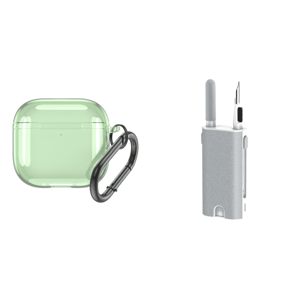 Funda Protectora Transparente Con Mosquetón TPU para 4 (Transparente) Verde