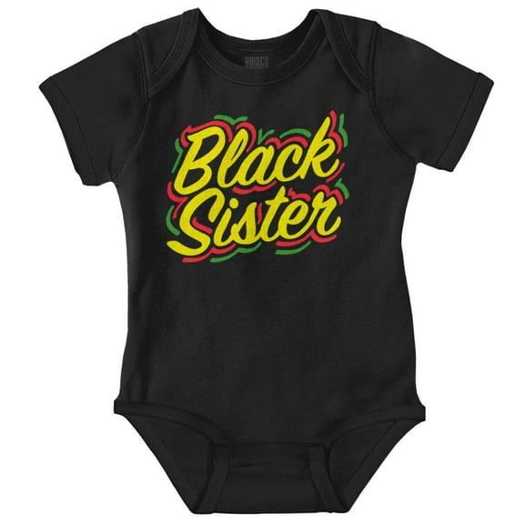 Black Sister Empowerment Quote Bodysuit Jumper Girls Infant Baby Brisco Brands NB