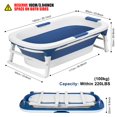 thumbnail image 5 of 55 Inch Foldable Portable Bathtub for Adults - Freestanding with Handle, Hot & Ice Bath Collapsible Tub (No Lid), 5 of 8