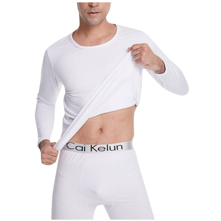 HAiming Men's Thermal Underwear Set Fleece Lined Long Johns Winter