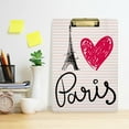 thumbnail image 5 of FMSHPON Paris Symbol Eiffel Tower Clipboard Hardboard Wood Nursing Clip Board and Pull for Standard A4 Letter 13x9 inches, 5 of 7